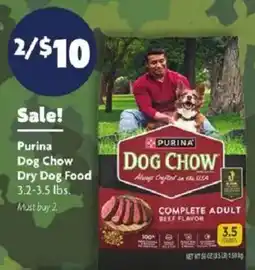 Family Dollar Purina dog chow dry dog food offer