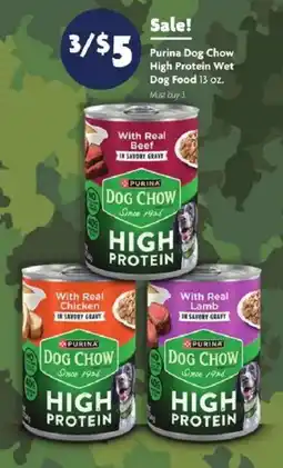 Family Dollar Purina Dog Chow High Protein Wet Dog Food offer