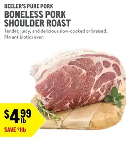 New Seasons Market Beeler's pure pork boneless pork shoulder roast offer