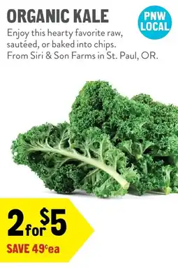 New Seasons Market Organic Kale offer