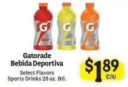 La Michoacana Gatorade Sports Drinks offer