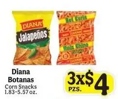 La Michoacana Diana Botanas Corn Snacks offer