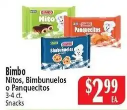 El Ahorro Bimbo Nitos, Bimbunuelos or Panquecitos offer