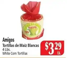 El Ahorro Amigos white corn tortillas offer