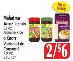 El Ahorro Mahatma Jasmine Rice or Knorr Bouillon offer