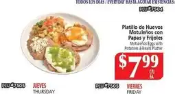 El Ahorro Motuleños Eggs with Potatoes & Beans Platter offer
