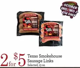 Yoke's Fresh Market Texas Smokehouse Sausage Links offer
