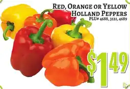 Trade Fair Supermarket Red, Orange or Yellow Holland Peppers offer