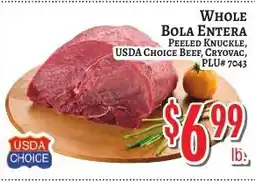 Trade Fair Supermarket Whole Bola Entera Peeled Knuckle, USDA Choice Beef offer