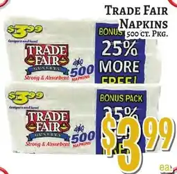 Trade Fair Supermarket Trade Fair napkins offer