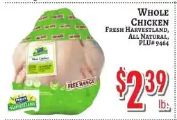 Trade Fair Supermarket Fresh Harvestland whole chicken offer