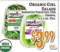 Trade Fair Supermarket Organic girl salads offer