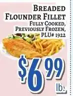 Breaded flounder fillet