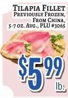 Trade Fair Supermarket Tilapia Fillet offer