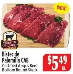 El Ahorro Certified Angus Beef Bottom Round Steak offer