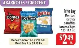 El Ahorro Frito Lay Doritos, Tostitos or Ruffles Potato Chips offer