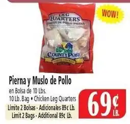 El Ahorro Counties Post Chicken Leg Quarters offer