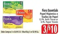 El Ahorro Fiora Essentials Bath Tissue or Paper Towels offer