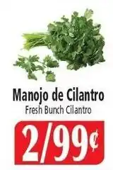 El Ahorro Fresh Bunch Cilantro offer