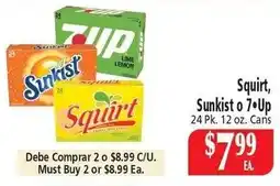 El Ahorro Squirt, Sunkist or 7-Up offer