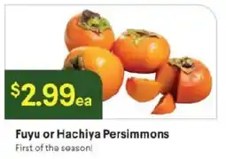 Raley's Fuyu or Hachiya Persimmons offer