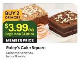 Raley's Cake Square