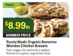 Raley's Purely Made Organic Boneless Skinless Chicken Breasts offer