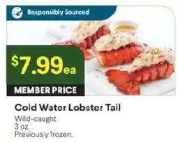Raley's Cold Water Lobster Tail offer