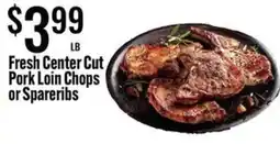 Jons International Fresh Center Cut Pork Loin Chops or Spareribs offer