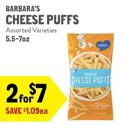 New Seasons Market Barbara's cheese puffs offer