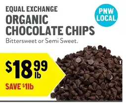 New Seasons Market Equal Exchange organic chocolate chips offer