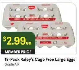 Raley's Raley's cage free large eggs offer