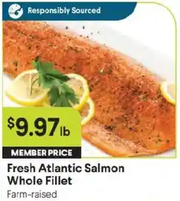 Raley's Fresh Atlantic Salmon Whole Fillet offer