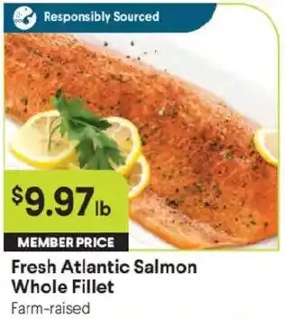 Raley's Fresh Atlantic Salmon Whole Fillet offer