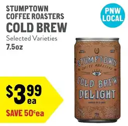 New Seasons Market Stumptown coffee roasters cold brew offer