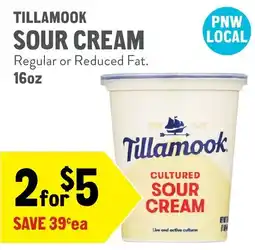 New Seasons Market Tillamook cultured sour cream offer