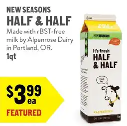 New Seasons Market New Seasons Half & Half offer