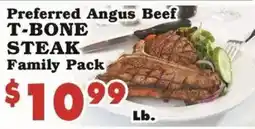 Foodland Preferred Angus Beef T-Bone Steak Family Pack offer
