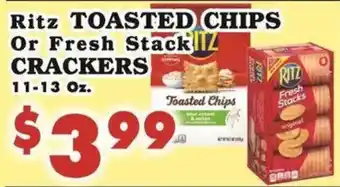 Ritz toasted chips or fresh stack crackers