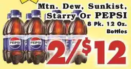 Foodland Pepsi Mtn. Dew, Sunkist, Starry Or Pepsi offer