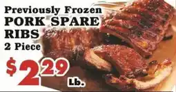 Foodland Previously Frozen Pork Spare Ribs offer