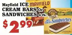 Foodland Mayfield ice cream bars or sandwiches offer