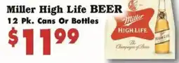 Foodland Miller High Life Beer offer