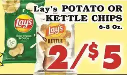 Foodland Lay's potato or kettle chips offer