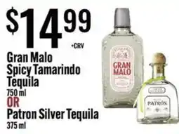 Jons International Gran Malo Spicy Tamarindo Tequila or Patron Silver Tequila offer