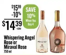 Jons International Whispering Angel Rose or Miraval Rose offer
