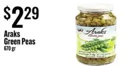 Jons International Araks Green Peas offer
