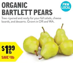 New Seasons Market Organic Bartlett Pears offer