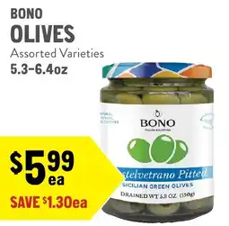 New Seasons Market Bono olives offer