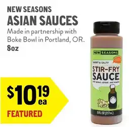 New Seasons Market New Seasons stir-fry sauce offer